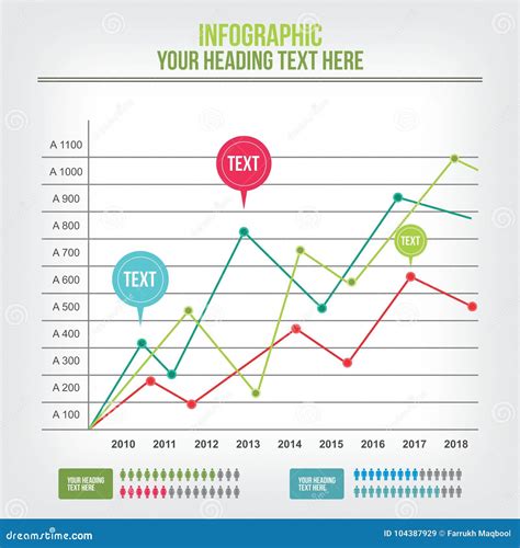 Business Statistics Graph with Multiple Lines Stock Vector - Illustration of analysis ...