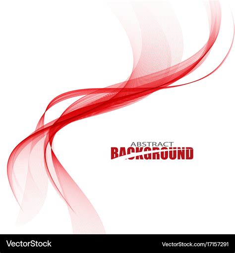 Abstract red wave Royalty Free Vector Image - VectorStock