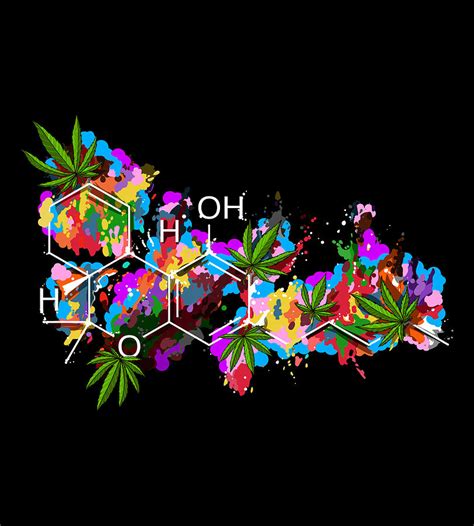 Weed THC Molecule Digital Art by Nikolay Todorov - Fine Art America