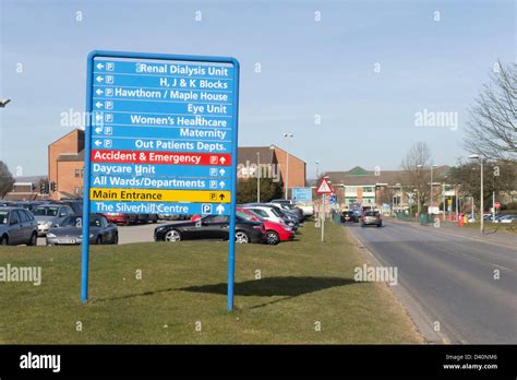 Royal Bolton Hospital,Lancashire. 28th February 2013. Hospital departmental directions sign ...