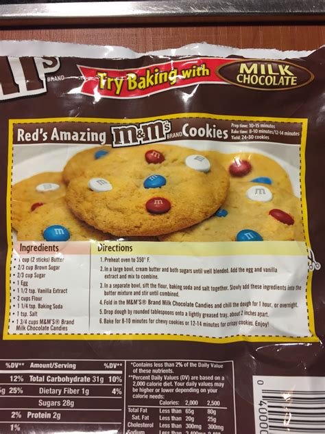 M&M's cookies | Butter cream, Cookies, Stick of butter