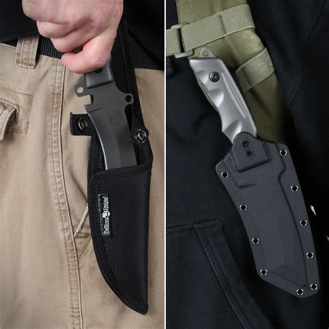 Hoffman Richter Talon Fixed Blade Tactical Knife with Bonus Belt Holder ...