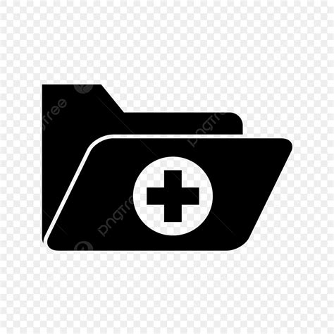 Folder Silhouette PNG Transparent, Vector Medical Folder Icon, Folder Icons, Medical Icons ...