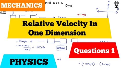 Relative Velocity In One Dimension | Questions 1 | Mechanics - YouTube