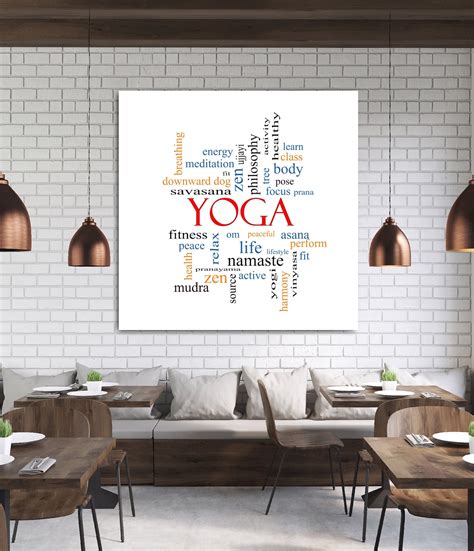 Yoga Word Cloud Concept Yoga Art Print Zen Canvas Prints | Etsy