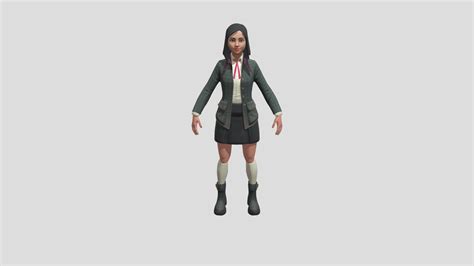 School Style - Girl Avatar - Download Free 3D model by Li cam (@Hellencam) [3ac43cd] - Sketchfab