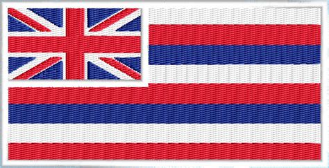 Hawaiian Flag 3 size pack logo embroidery design