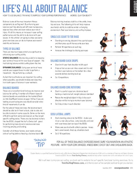 Free Balance Exercises For Seniors Printable