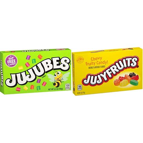 Amazon.com : Jujubes and Jujyfruits Theatre Box Candies (Pack of 12 ...