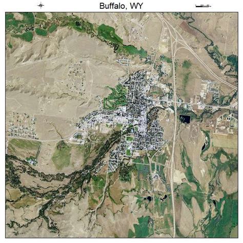 Aerial Photography Map of Buffalo, WY Wyoming