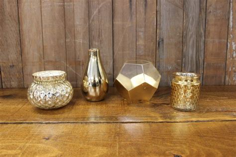 Gold Mercury Glass Vases- S | Vintique Rental