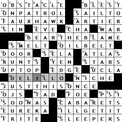 0403-09 New York Times Crossword Answers 4 Apr 09 - NYXCrossword.com