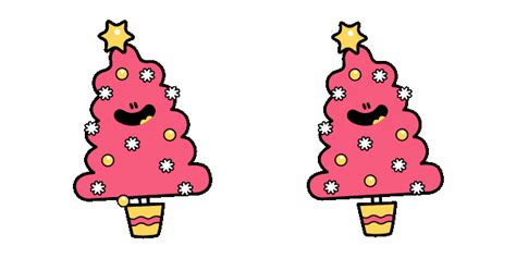 Funny Pinky Christmas Tree Animated Cursor - Sweezy Cursors