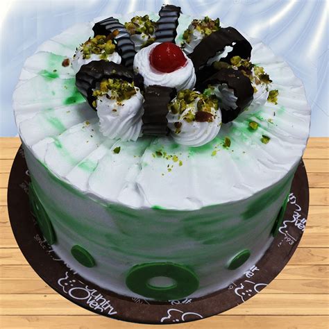 Send Delicious Pista Cream Cake Gifts To hyderabad