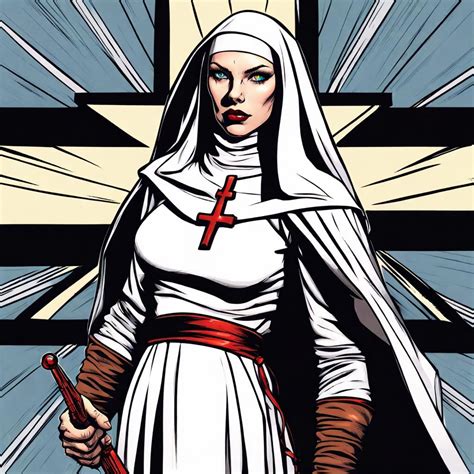 warrior nun comic book style - AI Generated Artwork - NightCafe Creator