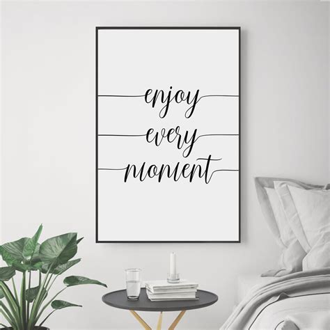 Enjoy Every Moment Wall Art Printable Enjoy Every Moment | Etsy