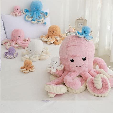 40-80cm Lovely Simulation octopus Plush Stuffed Toy Soft Cute Animal - 40cm / Pink | Octopus ...