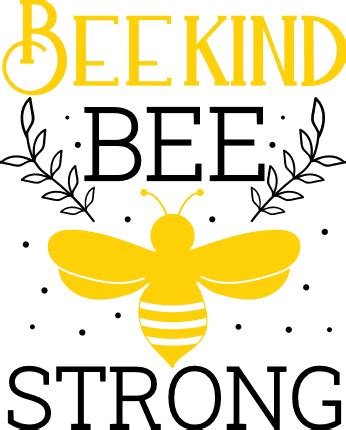 Bee kind, bee strong, positive quotes free svg file - SVG Heart