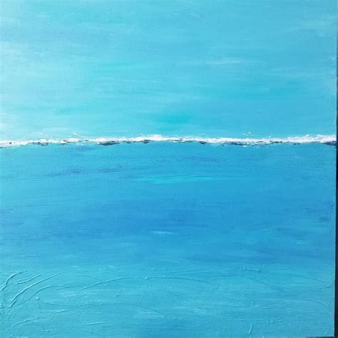 Minimal abstract beach/ocean painting Abstract coastal art