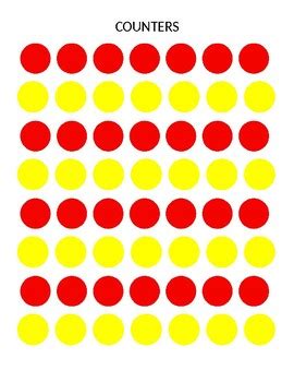 Red and Yellow counters- printable by Jennifer Pena | TPT