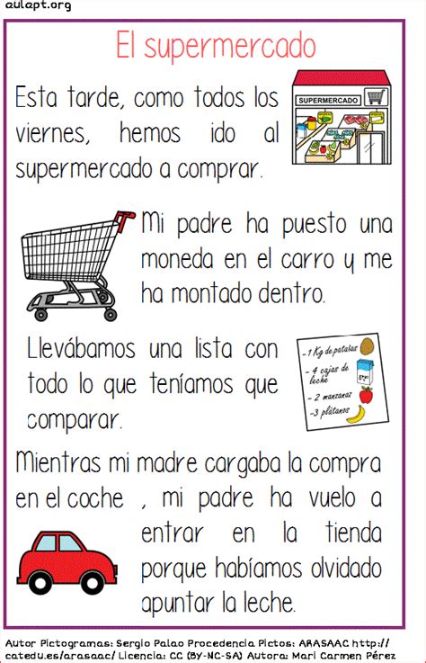 Ficha de lectura - El Supermercado #LecturaComprensiva - Salvabrani