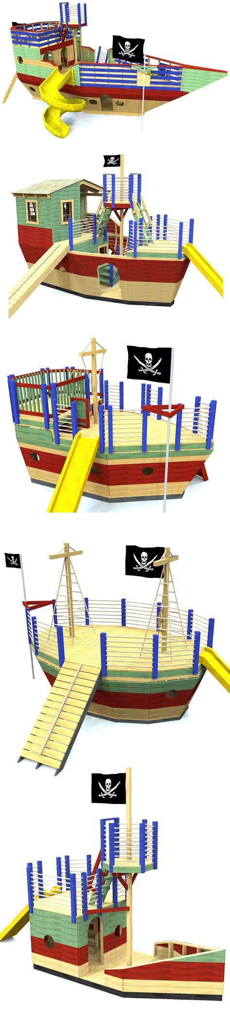 5 backyard pirate ship playhouse plans you can build. Download and ...