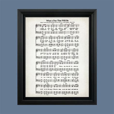 What A Day That Will Be Hymn Print Sheet Music Art Hymn | Etsy