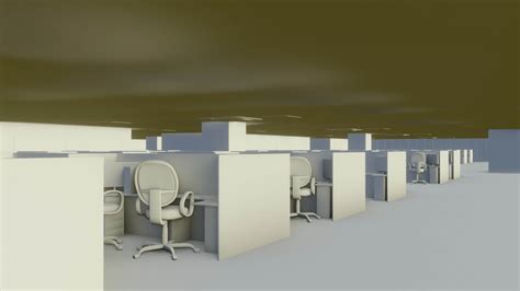 Modular Office Interior - 3D Model by sathak