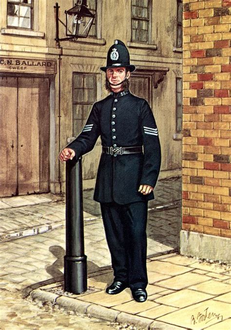 Sergeant Metropolitan Police 1865 | Police uniforms, London police, Police officer