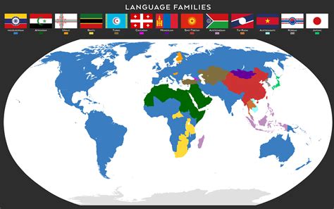 Language families map by SalesWorlds on DeviantArt