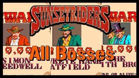 Boss Rush - Sunset Riders All Bosses | Arcade - YouTube