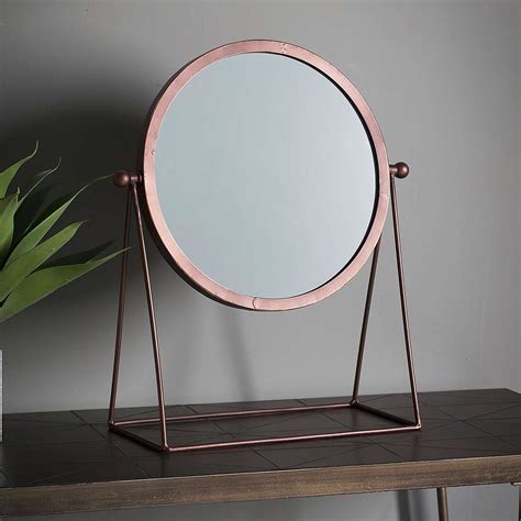 Webber Copper Dressing Table Mirror | Mirror table, Dressing table mirror, Standing mirror