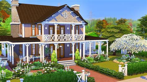 BIG FAMILY FARMHOUSE 💗 | The Sims 4 | Speed Build - YouTube