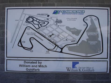 Kershaw - Carolina Motorsports park track map | Karting, Motorsport, Park