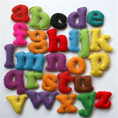 Stuffed Felt Letters Alphabet Set Lower Case Letters