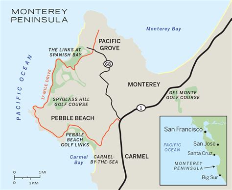 Pebble Beach California Map | Beach Map