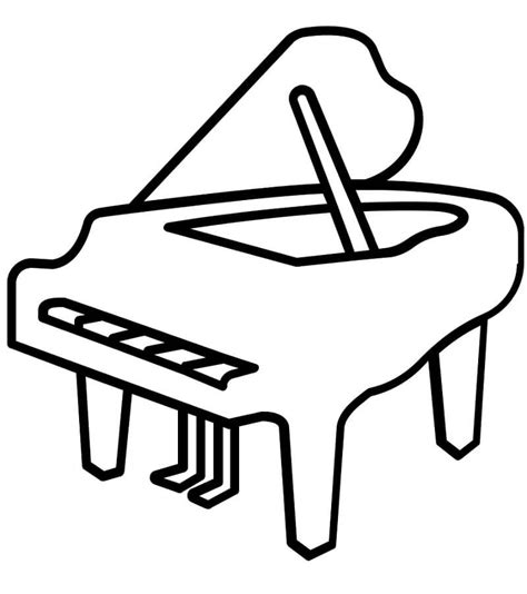 Desenhos de Piano Simples para Colorir e Imprimir - ColorirOnline.Com