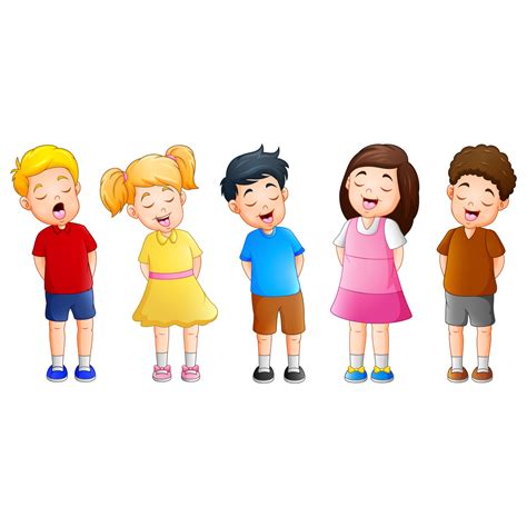 Cartoon group of children singing together 7796123 Vector Art at Vecteezy