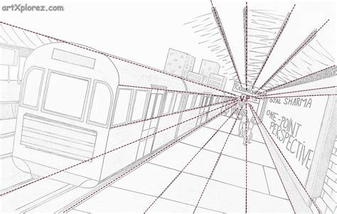 Railroad Perspective Drawing at PaintingValley.com | Explore collection ...