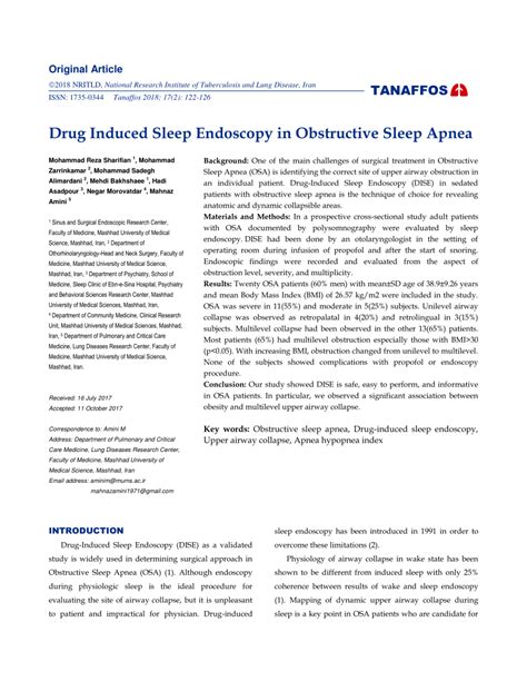 (PDF) Drug Induced Sleep Endoscopy in Obstructive Sleep Apnea