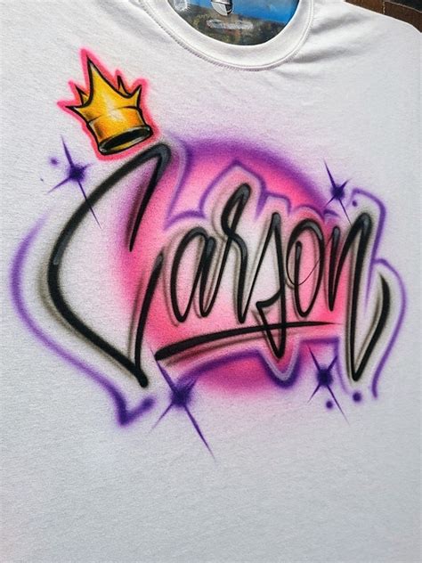 Script Name Airbrush T Shirt Personalized With Your Name or | Etsy