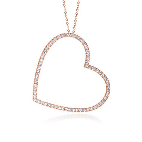 Rose Gold Diamond Heart Pendant in - Kwiat