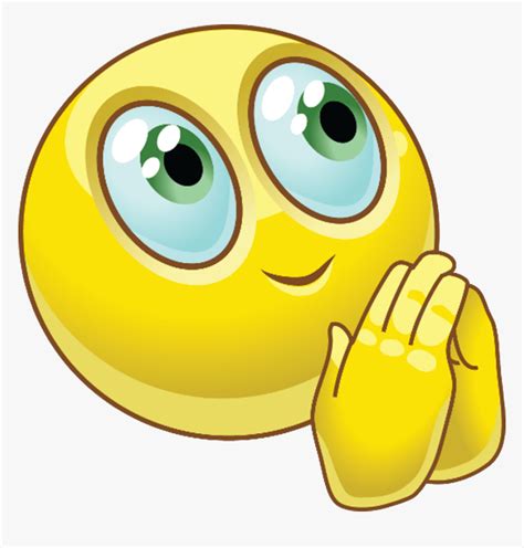 Hand Emoji Clipart Emogi - Praying Emoji, HD Png Download - kindpng