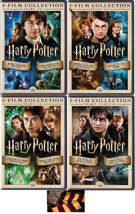 Harry Potter Complete 8 Movie Collection Years 1-7 DVD Set Includes ...