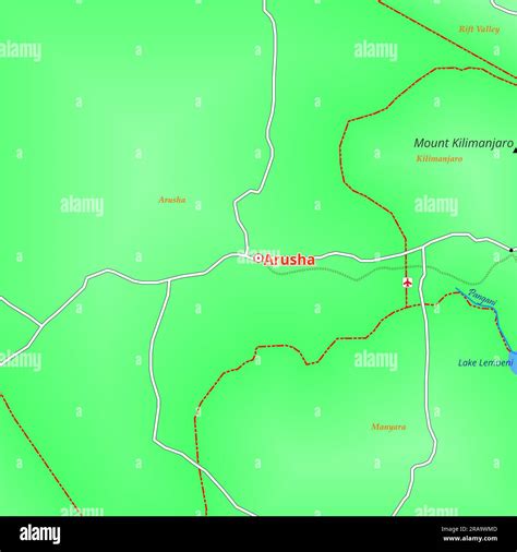 Map of Arusha City in Tanzania Stock Photo - Alamy