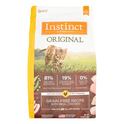 Instinct Original Grain Free Recipe with Real Chicken Natural Dry Cat ...