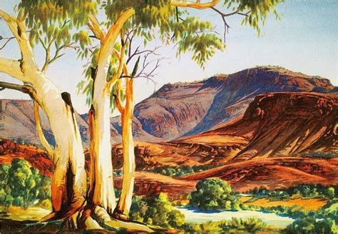 Albert Namatjira, In the Ranges, Mount Hermannsburg, ca. 1950, watercolours and coloured pencil ...