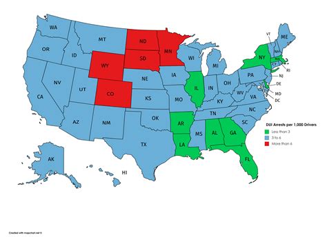 DUI Penalties and Arrests Across States in America | RatedRadarDetector