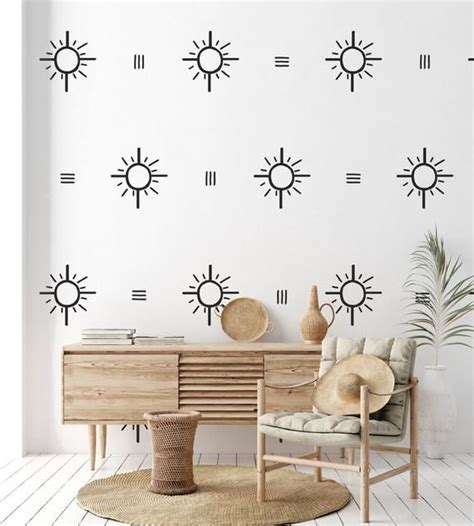 Western Sunburst Fabric Wall Decals, Wall Stickers REMOVABLE Peel ...