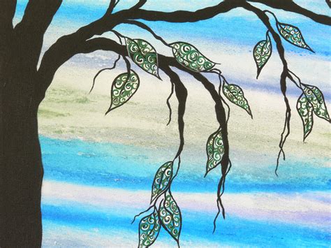 Artful Creations: Mystical Tree - Acrylic Painting On Gallery Canvas